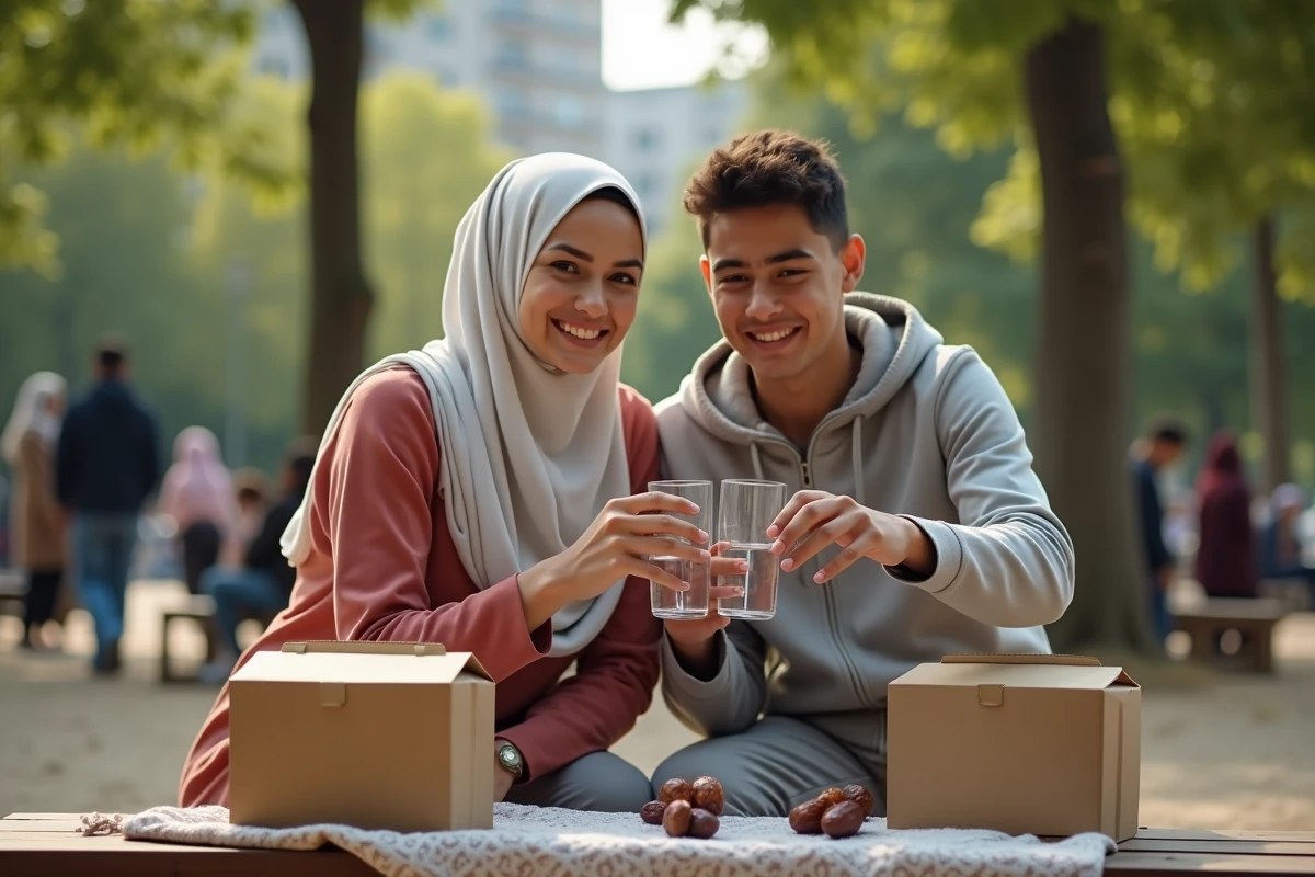 Jeune femme et frère partageant l